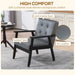 2-Piece Retro Accent Chair Set – Grey and Black | Beech Wood Frame HOMCOM - Little and Giant Explorers