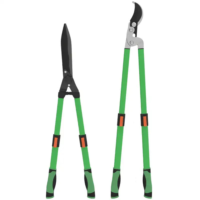 2-Piece Telescopic Garden Cutting Set | Extendable Hedge Shears and Bypass Loppers OUTSUNNY - Little and Giant Explorers Outsunny