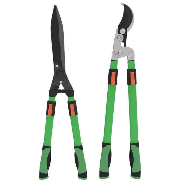 2-Piece Telescopic Garden Cutting Set | Extendable Hedge Shears and Bypass Loppers OUTSUNNY - Little and Giant Explorers Outsunny