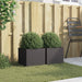 2 Planters in Black (32 x 30 x 29cm) - Little and Giant Explorers vidaXL