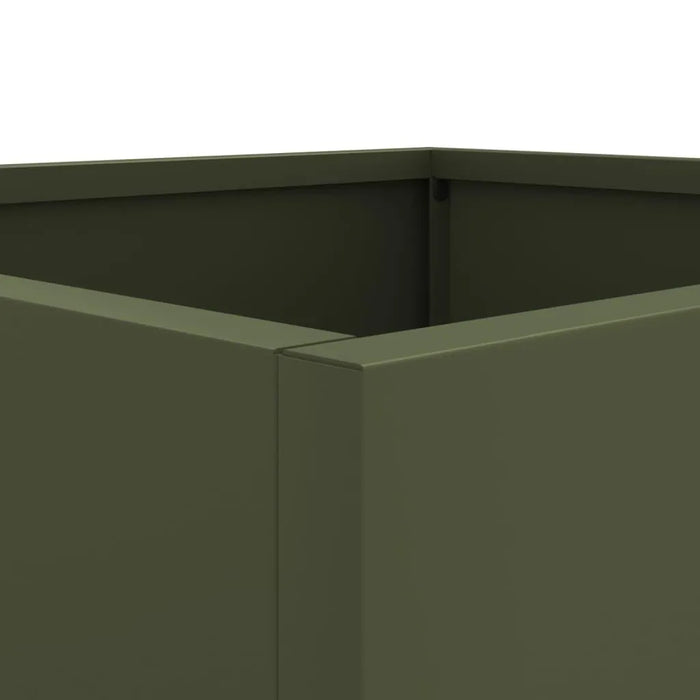 2 Planters in Olive Green (32 x 30 x 29cm) - Little and Giant Explorers vidaXL