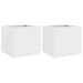 2 Planters in White (32 x 30 x 29cm) - Little and Giant Explorers vidaXL