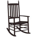 2 Rocking Chairs with Curved Seats in Brown and Solid Wood Poplar - Little and Giant Explorers vidaXL