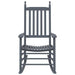 2 Rocking Chairs with Curved Seats in Grey and Solid Wood Poplar - Little and Giant Explorers vidaXL