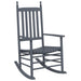 2 Rocking Chairs with Curved Seats in Grey and Solid Wood Poplar - Little and Giant Explorers vidaXL