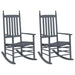 2 Rocking Chairs with Curved Seats in Grey and Solid Wood Poplar - Little and Giant Explorers vidaXL