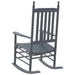 2 Rocking Chairs with Curved Seats in Grey and Solid Wood Poplar - Little and Giant Explorers vidaXL