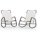 2 Rocking Sun Loungers in Cream - Little and Giant Explorers vidaXL