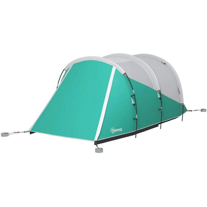 2 Room Camping Tent with Carry Bag (4-5 persons) - Little and Giant Explorers Outsunny