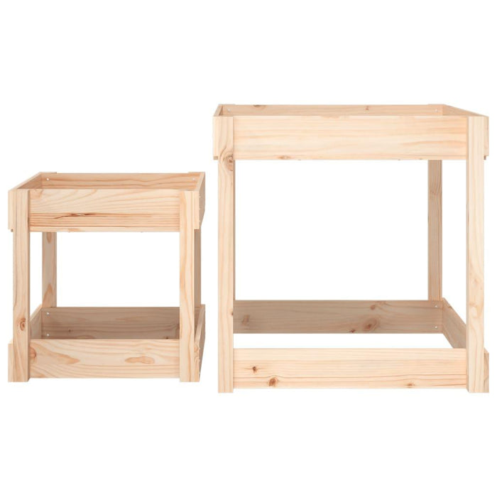 2 Sand Tables in Solid Wood Pine - Little and Giant Explorers vidaXL