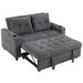 2-Seater Corduroy Sofa Bed – Charcoal Grey | Pull-Out Sleeper Loveseat HOMCOM - Little and Giant Explorers