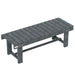 2 Seater Garden Wooden Bench in Grey - Little and Giant Explorers Outsunny