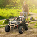 2 Seater Kids Electric UTV with Suspension System in Khaki 24V - Little and Giant Explorers AIYAPLAY