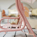 Kids 2 Seater Swing | Pink Steel with Rainbow Pattern and Adjustable Canopy - Little and Giant Explorers AIYAPLAY