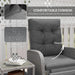 2 Seater Patio Rattan Wicker Chaise Lounge Sofa Set with Cushion in Grey - Little and Giant Explorers Outsunny