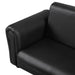 2 Seater Toddler Sofa with Footstool in Black - Little and Giant Explorers HOMCOM