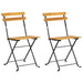 Folding Garden Chairs 2 pcs Steel and Solid Acacia Wood - Little and Giant Explorers vidaXL