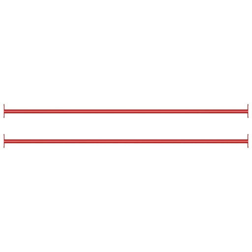 2 Steel Turning Bars in Red 125cm - Little and Giant Explorers vidaXL