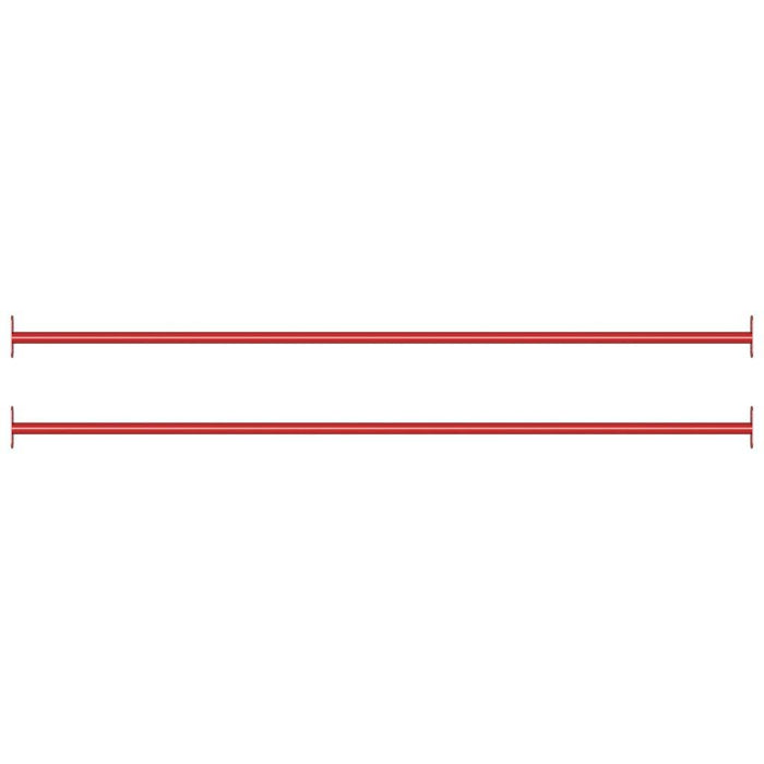 2 Steel Turning Bars in Red 125cm - Little and Giant Explorers vidaXL