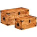 2 Storage Chest Set in Rough Mango Wood - Little and Giant Explorers vidaXL