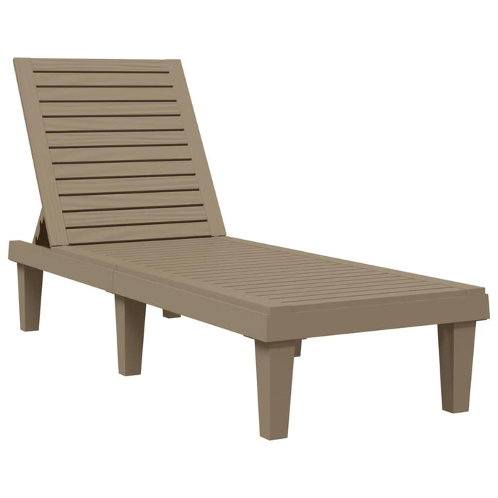 2 Sun Loungers in Light Brown - Little and Giant Explorers vidaXL