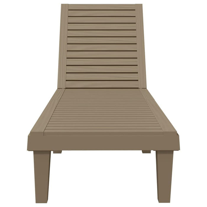 2 Sun Loungers in Light Brown - Little and Giant Explorers vidaXL