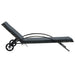 2 Sun Loungers with Table in Anthracite and Poly Rattan - Little and Giant Explorers vidaXL