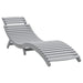 2 Sun Loungers with Table in Grey and Solid Wood Acacia - Little and Giant Explorers vidaXL