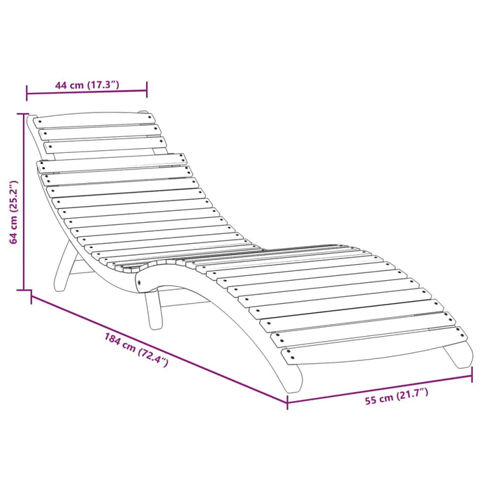 2 Sun Loungers with Table in Grey and Solid Wood Acacia - Little and Giant Explorers vidaXL