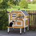 2-Tiered Outdoor Cat Shelter with Openable Asphalt Roof, Escape Doors and Terrace (1-2 Cats) - Little and Giant Explorers PawHut