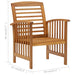 2 Wooden Garden Chairs in Solid Acacia Wood - Little and Giant Explorers vidaXL