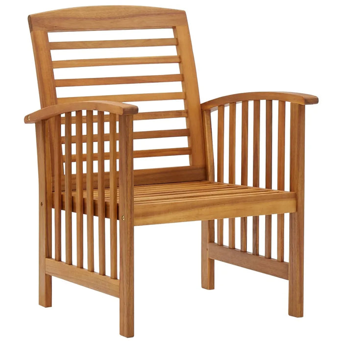 2 Wooden Garden Chairs in Solid Acacia Wood - Little and Giant Explorers vidaXL