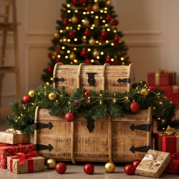 2 Storage Chests in Solid Mango Wood - Little and Giant Explorers vidaXL