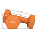 2 x 1.5kg Hexagonal Dumbbells Weights Set in Orange - Little and Giant Explorers SPORTNOW