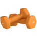 2 x 1.5kg Hexagonal Dumbbells Weights Set in Orange - Little and Giant Explorers SPORTNOW