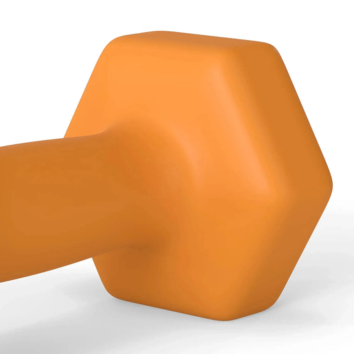 2 x 1.5kg Hexagonal Dumbbells Weights Set in Orange - Little and Giant Explorers SPORTNOW