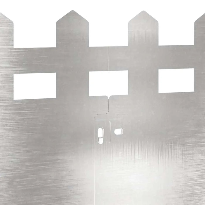 20-Piece Metal Lawn Edging - Modern Silver Design | Stainless Steel Garden Border Set VIDAXL - Little and Giant Explorers