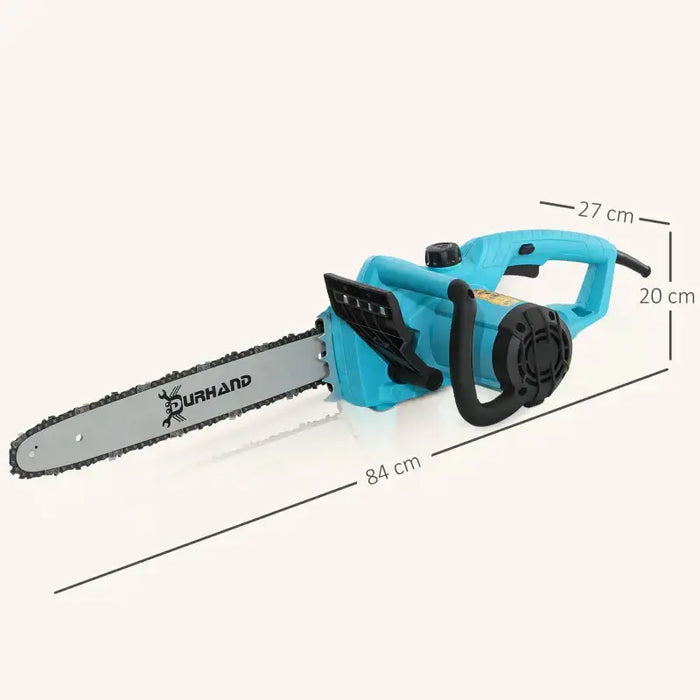 2000W Electric Chainsaw – Blue 40.5cm Cutting Bar | 13 m/s Chain Speed DURHAND - Little and Giant Explorers DURHAND