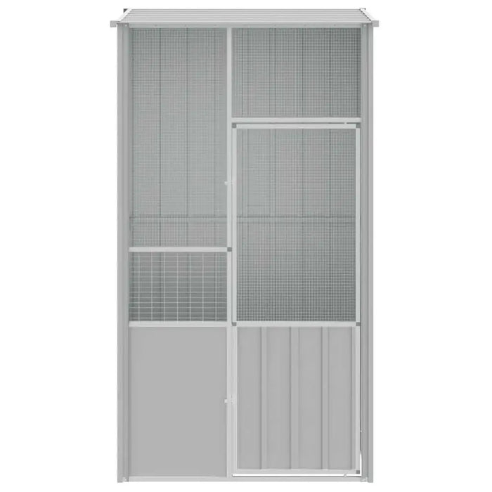200cm Galvanised Steel Bird Aviary | Outdoor Bird Cage - Lockable Door and Welded Fence VIDAXL - Little and Giant Explorers vidaXL