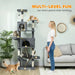 202cm Vertical Cat Tree – Dark Grey | Cat Houses, Hammocks and Perches PAWHUT - Little and Giant Explorers PawHut