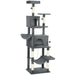 202cm Vertical Cat Tree – Dark Grey | Cat Houses, Hammocks and Perches PAWHUT - Little and Giant Explorers PawHut