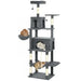202cm Vertical Cat Tree – Dark Grey | Cat Houses, Hammocks and Perches PAWHUT - Little and Giant Explorers PawHut