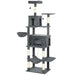 202cm Vertical Cat Tree – Dark Grey | Cat Houses, Hammocks and Perches PAWHUT - Little and Giant Explorers PawHut