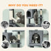 202cm Vertical Cat Tree – Dark Grey | Cat Houses, Hammocks and Perches PAWHUT - Little and Giant Explorers PawHut