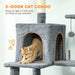 202cm Vertical Cat Tree – Dark Grey | Cat Houses, Hammocks and Perches PAWHUT - Little and Giant Explorers PawHut