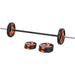 20kg Adjustable Barbell Weight Set – Red | PU Coated Plates with Non-Slip Barbell SPORTNOW - Little and Giant Explorers SPORTNOW