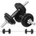 20kg Adjustable Dumbbell and Barbell Set | 2-in-1 Steel Weight Training Kit with Spinlocks SPORTNOW - Little and Giant Explorers SPORTNOW