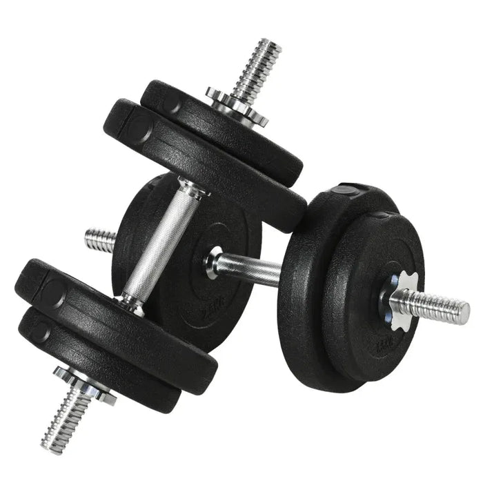 20kg Complete Dumbbell Set | Adjustable Weights - Home Gym HOMCOM - Little and Giant Explorers HOMCOM