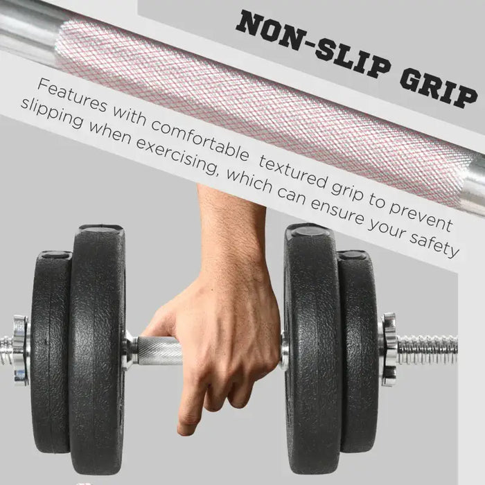 20kg Complete Dumbbell Set | Adjustable Weights - Home Gym HOMCOM - Little and Giant Explorers HOMCOM