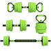 20kg Four-in-One Weights Set – Green | Dumbbells, Barbells, Kettlebells and Push-Up Stands SPORTNOW - Little and Giant Explorers SPORTNOW